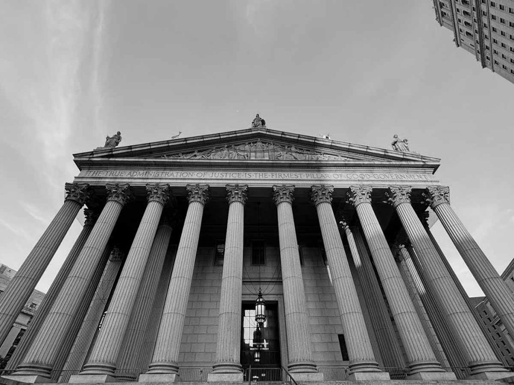 Southern District of New York Courthouse, a key venue for regulatory enforcement defense cases involving cryptocurrency and financial regulations.