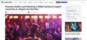 Crypto.news coverage of Phantom wallet lawsuit filed by cryptocurrency attorney Liam Murphy over memecoin exploit and security vulnerability