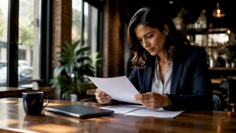Legal analyst reviewing crypto compliance papers