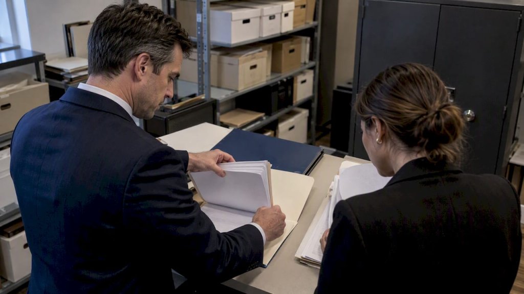 Attorney reviewing crypto summons records
