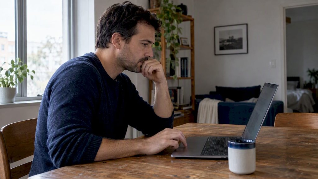 User reviewing online terms before acceptance